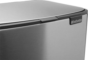 Matt ezüstszínű acél pedálos szemetes 12 l Bo – Brabantia