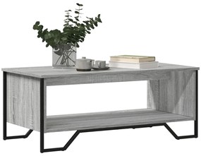 Szürke sonoma színű szerelt fa dohányzóasztal 100 x 51 x 40 cm