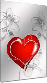 Vászonkép 80x120 Piros szív