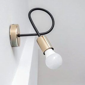 OXFORD fali lámpa 1x E27/15W/230V, arany/fekete