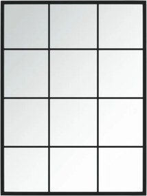 vidaXL fekete fém fali tükör 80 x 60 cm