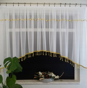 Mg Függöny Fátyol ív gyöngyök Arany hosszú Strasszok 400x130