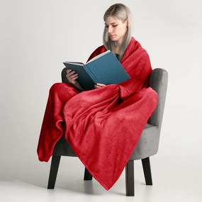 Mic piros mikroszálas takaró, 160 x 210 cm - DecoKing