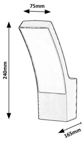 Rabalux 7504 - LED Kültéri fali lámpa PALANGA LED/12W/230V IP44