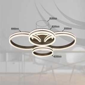 Globo 67314-90 - LED Dimmelhető mennyezeti lámpa GROUNI LED/90W/230V + távirányító