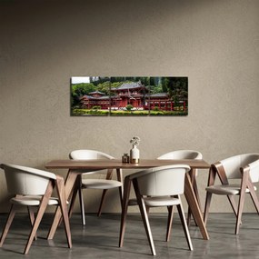 Kép - kínai építészet (órával) (90x30 cm)