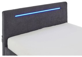 Sötétszürke kárpitozott gyerekágy ágyrács nélkül 120x200 cm Circle – Meise Möbel