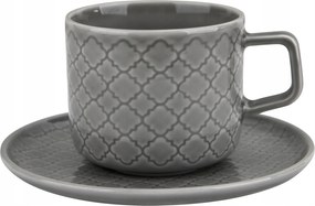 Csésze csészealjjal 250 ml Marrakesh szürke