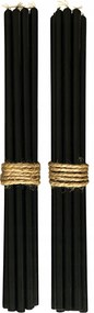 Fekete Viaszgyertyák Rituális Gyertyák Dekoratív 20cm 20db