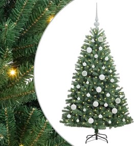 vidaXL Műanyag Hajtogatós Karácsonyfa Zöld 120 cm PVC és fém