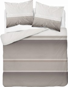 Ágynemű Garnitúra 220x200 Ágyneműhuzat Csíkos Barna Bézs 4616A