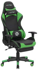 Zöld és fekete gamer szék VICTORY Beliani