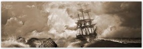 Poszterek 200x66 Vihar Tenger Hajó Tájkép