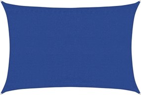 vidaXL kék négyszögletű HDPE napvitorla 160 g/m² 3,5x5 m