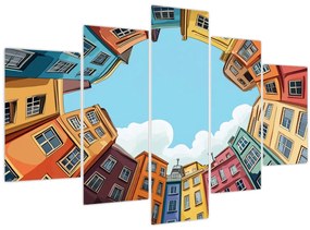 Kép - Házak között (150x105 cm)