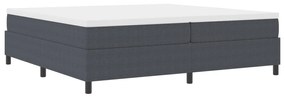 Boxspring Ágy Sötétszürke 200x200 cm Kordbársony