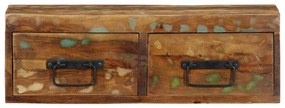 tömör újrahasznosított falra szerelhető TV-szekrény 60x30x19 cm