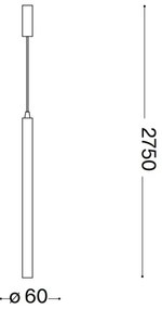 Ideal Lux - LED Csillár zsinóron ULTRATHIN LED/11,5W/230V CRI 90 réz
