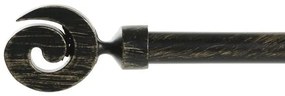 Antikolt fém függönyrúd aranyozott fekete 210/120 cm - BR-185358