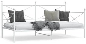 kanapéágy matrac nélkül fehér 107x203 cm acél