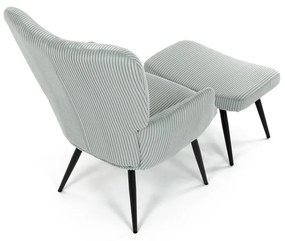 Pihenőfotel lábtartóval L7285 BLUE6, kék