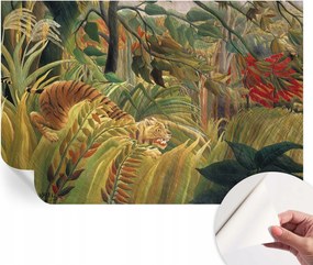 Öntapadós tapéta Fali furnér 3D hatás Egzotikus tigris 104x70 cm