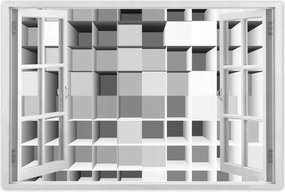 Poszterek 120x80 Optikai illúzió 3D kockák