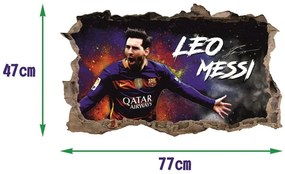 3D-s falmatrica - Lionel Messi 47x77 cm