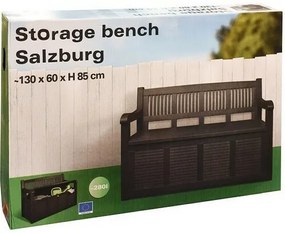 Salzburg kerti pad tárolóhellyel, 130 x 60 x 85 cm, 280 l