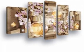 Vászonkép 170x100 Sakura virágzás tavasz arany fa alagút finomság