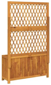 tömör akácfa rácsos ültetőláda 100 x 32 x 165 cm