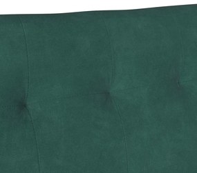 vidaXL Chesterfield Pad Sötétzöld 112 x 65,5 x 75 cm Bársony