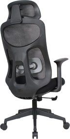 Irodai szék, fekete, teherbírás 150 kg, SULIVAN