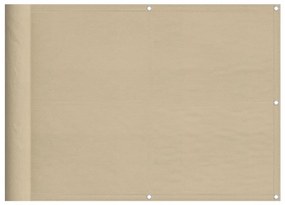 bézs erkélyparaván 100% oxford poliészter 75 x 700 cm