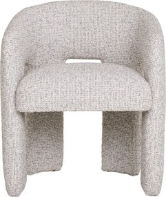 Világosszürke kárpitozott karfás étkezőfotel Monroe – House Nordic