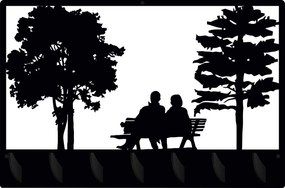 Fali ruhaakasztó áttört nagy fekete Pár romantikus ajándék