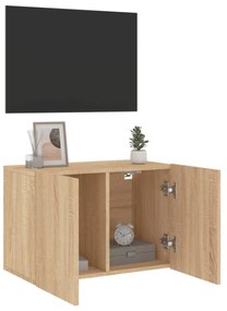 sonoma tölgy színű falra szerelhető TV-szekrény 60 x 30 x 41 cm