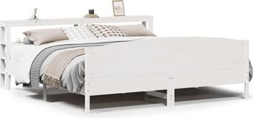 vidaXL fehér tömör fenyőfa ágy matrac nélkül 180 x 200 cm