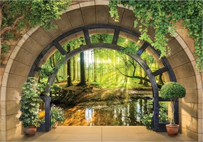 3D fotótapéta Erdő Kilátás az ablakból Tájkép 520x318