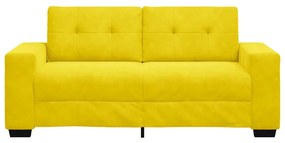 sárga bársony loveseat kanapé 140 cm