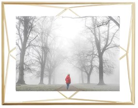 Aranyszínű fém álló-fali képkeret 18x23 cm Prisma – Umbra