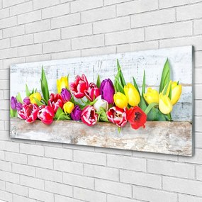 Akrilkép Tulipán virágok természet 120x60 cm