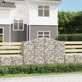 5 db íves horganyzott vas gabion kosár 200x30x140/160 cm