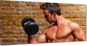 Vászonkép 60x30 Izomgyakorlatok Súlyzó