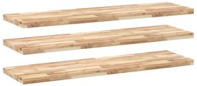 3 db kezeletlen tömör akácfa függőpolc 140 x 40 x 4 cm