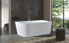 Erga Zara, sarok szabadon álló kád 150x75 cm + leeresztő csavar, jobb, fehér fényes, ERG-Zara-150075R-WH-WH