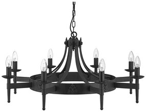 Searchlight 2428-8BK - CARTWHEEL láncos csillár 8xE14/60W/230V fekete