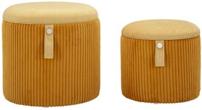 tárolós puff készlet – 2 db – Mustársárga