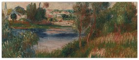 Kép - Auguste Renoir, Landscape at Vetheuil, reprodukciók (120x50 cm)