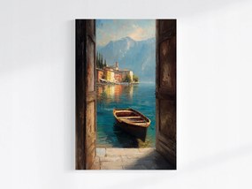 Canvas Vászonkép Mediterrán Táj Comói-tó Olaszország 80x120